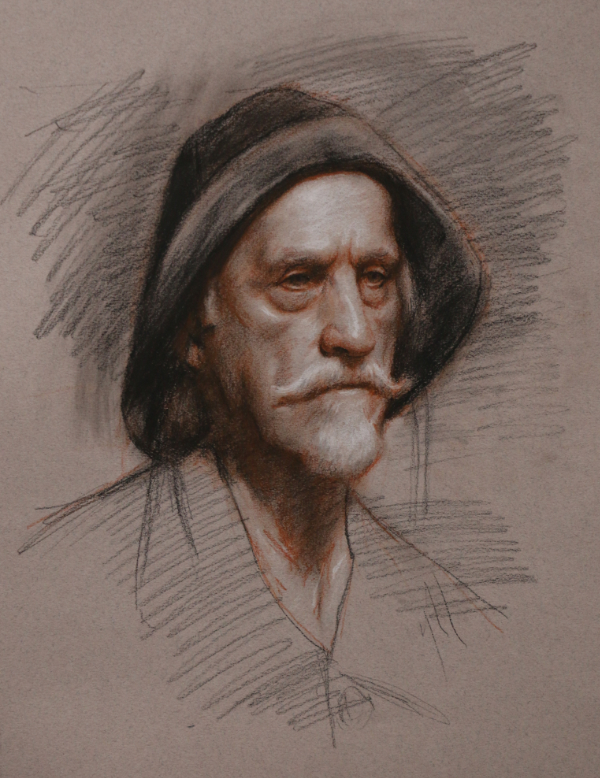 Pastel and Charcoal Drawing