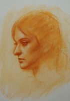 Pastel portrait drawing